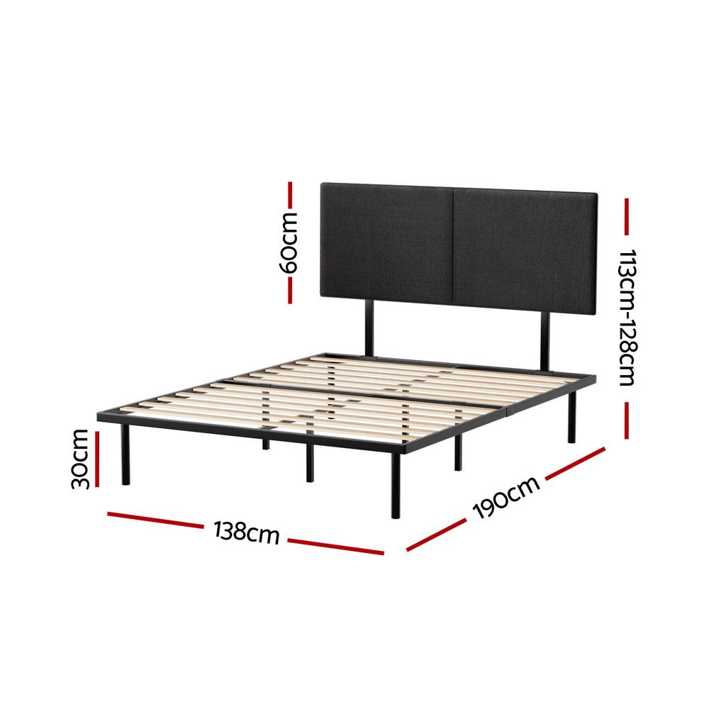 Bed Frame Double Size Metal Frame NOR - Furniture > Bedroom - Bedzy Australia