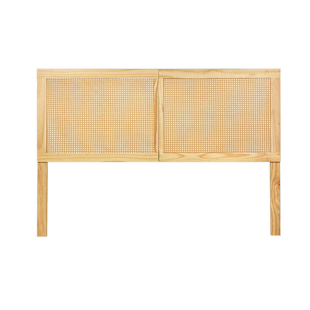 Bed Head Double Size Rattan - RIBO Pine - Furniture > Bedroom - Bedzy Australia