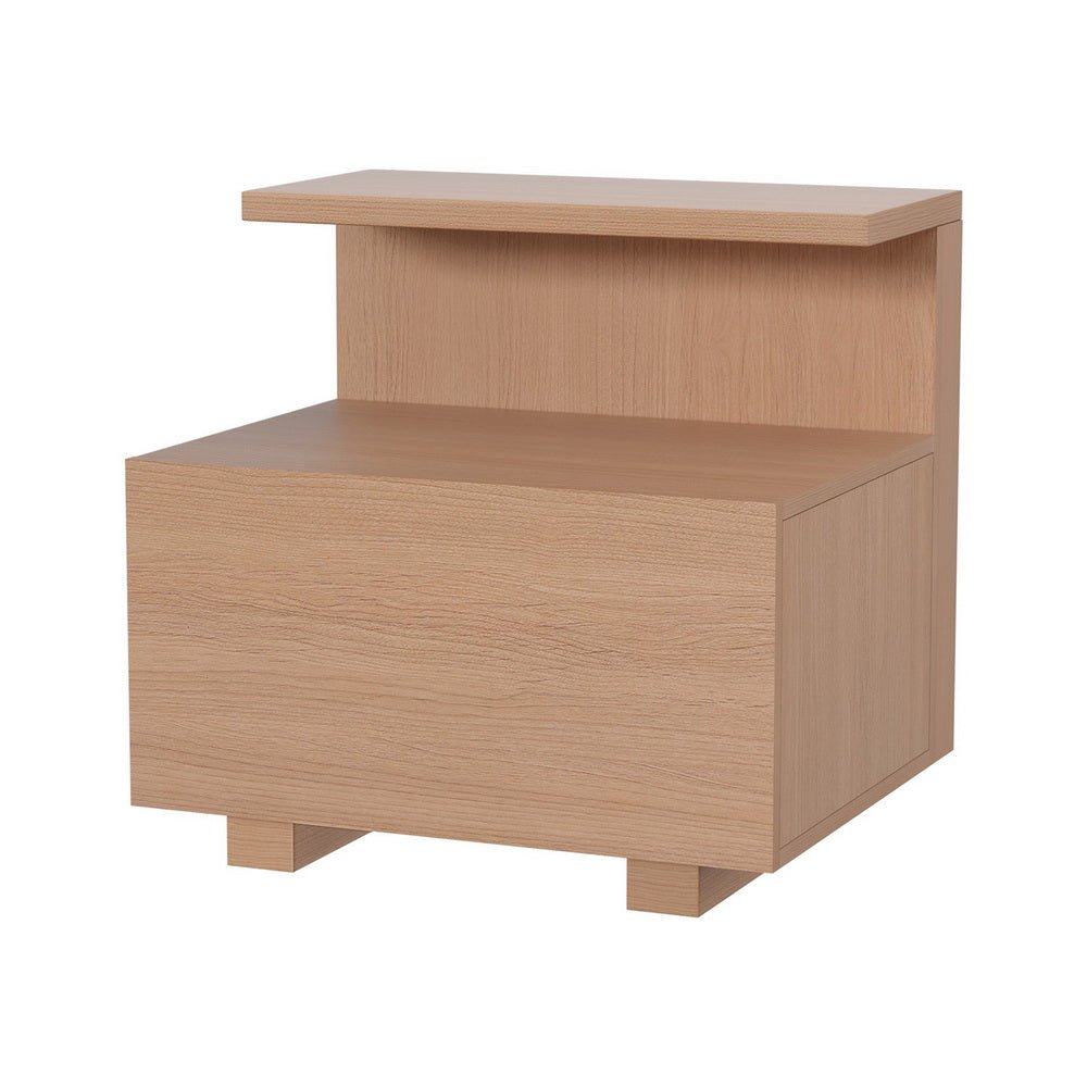 Bedside Table 1 Drawer - Pine - Furniture > Bedroom > Bedside Tables - Bedzy Australia