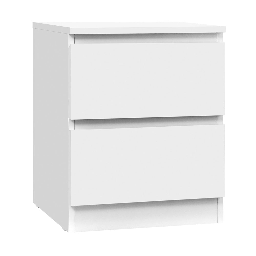 Bedside Table Cabinet Lamp Side Tables Drawers Nightstand Unit White - Bedzy Australia