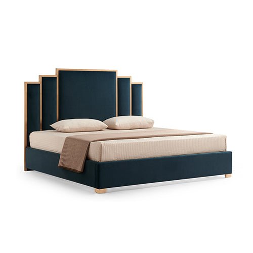 Bedzy Luxe Austin Queen Bed Frame Turquoise - Furniture > Bedroom - Bedzy Australia