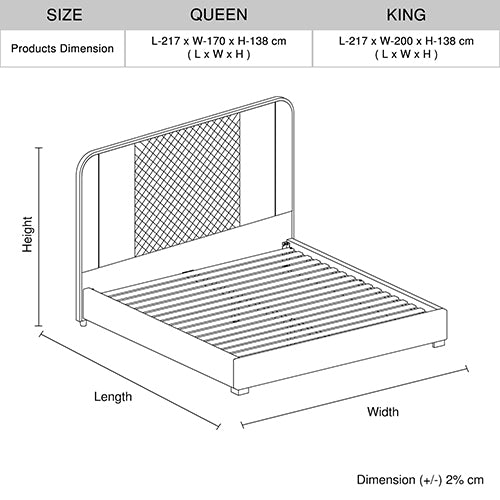 Bedzy Luxe Halcyon King Bed Frame Black - Furniture > Bedroom - Bedzy Australia