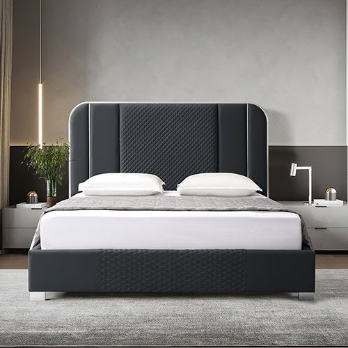 Bedzy Luxe Halcyon Queen Bed Frame Black - Furniture > Bedroom - Bedzy Australia