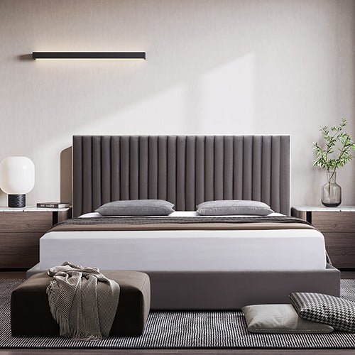 Bedzy Luxe Hillsdale Queen Bed Frame Grey - Furniture > Bedroom - Bedzy Australia