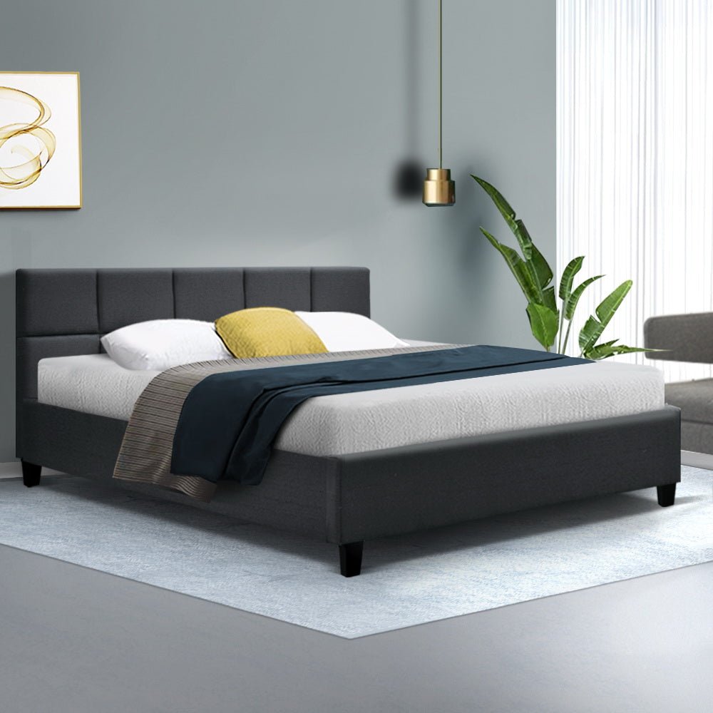 Bondi Queen Bed Frame Charcoal - Bedzy Australia