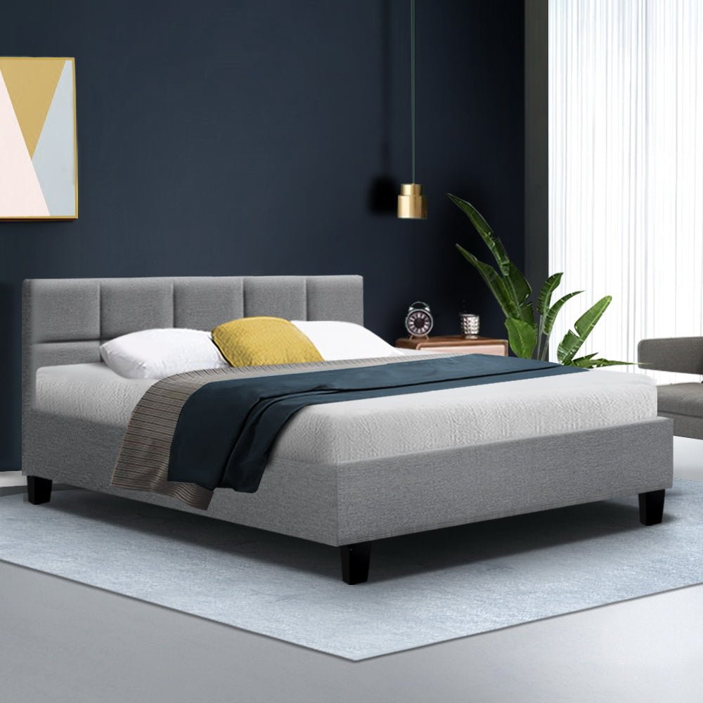 Bondi Queen Bed Frame Grey - Bedzy Australia