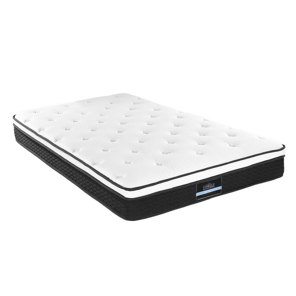 King Single Package | Norwood Modern Bed Frame Black & Bonita Euro Top Mattress (Medium Firm)