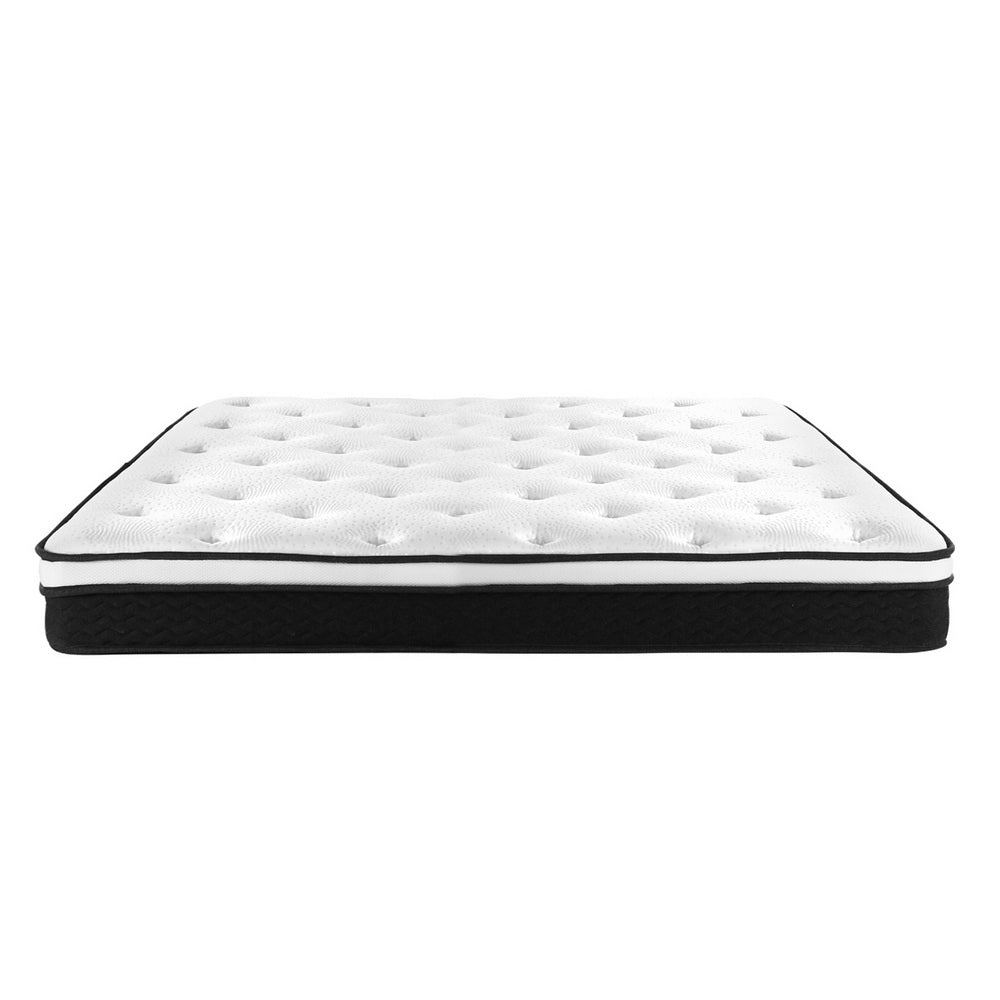 King Single Package | Norwood Modern Bed Frame Black & Bonita Euro Top Mattress (Medium Firm)