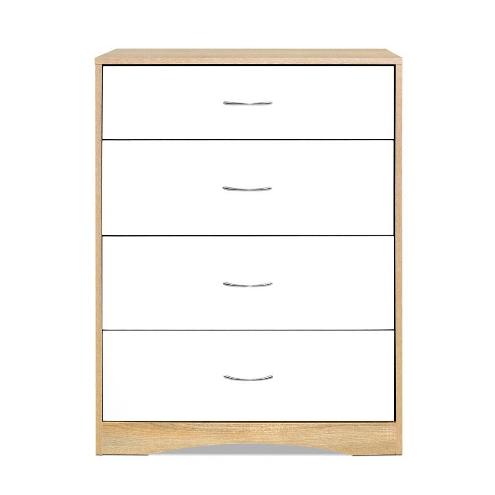 Chest of 4 Drawers Tallboy Dresser - Bedzy Australia