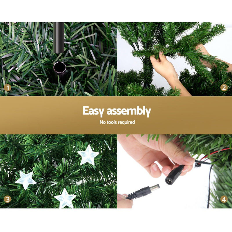 Christmas Tree 1.2M LED Xmas trees with Lights Multi Colour - Bedzy Australia