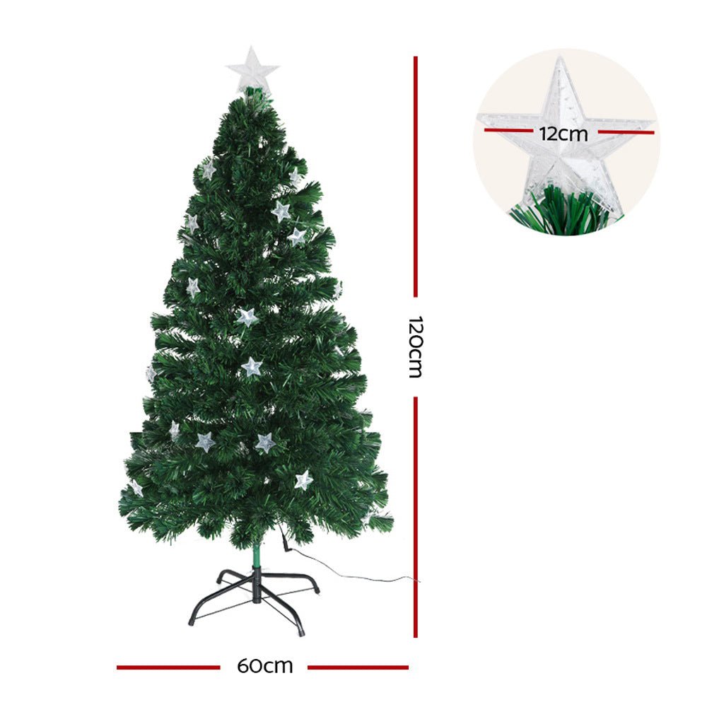 Christmas Tree 1.2M LED Xmas trees with Lights Multi Colour - Bedzy Australia