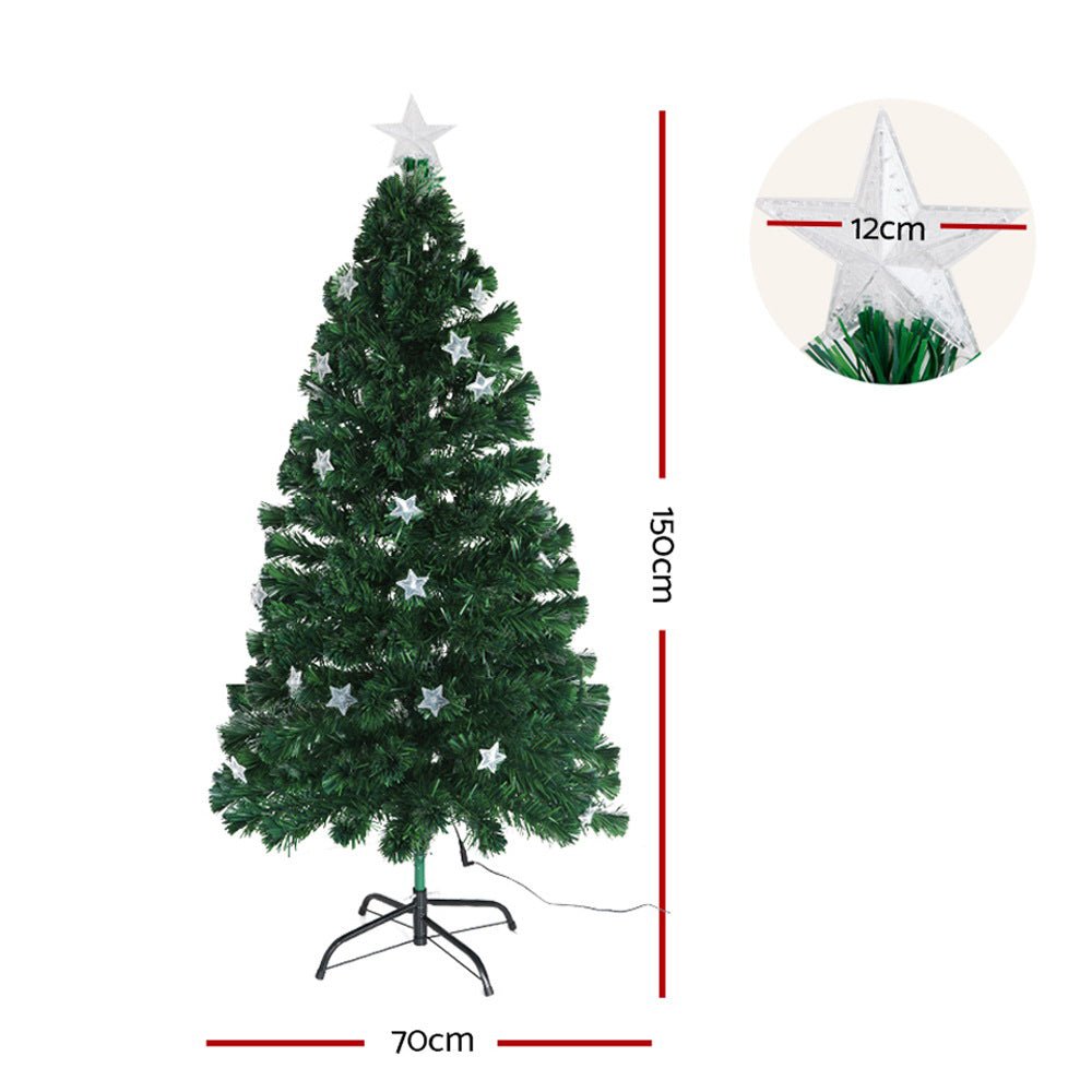 Christmas Tree 1.5M LED Xmas trees with Lights Multi Colour - Bedzy Australia