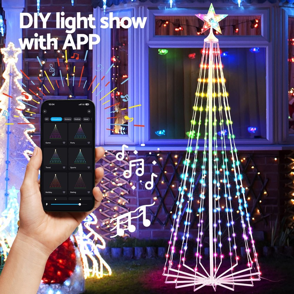 Christmas Tree 1.8m 265 RGB LED Fairy Lights Xmas Trees Decoration - Occasions > Christmas > Christmas Trees - Bedzy Australia