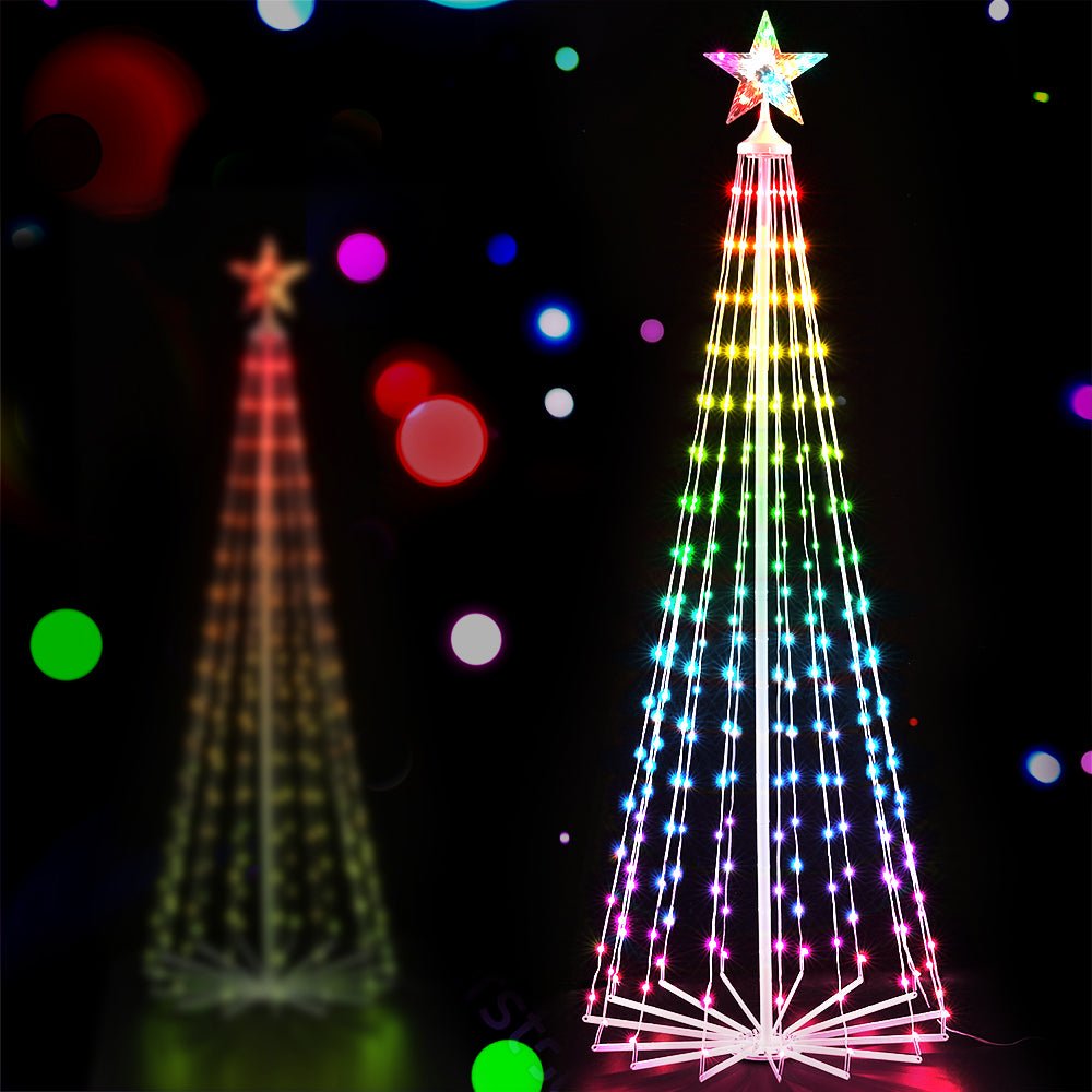 Christmas Tree 1.8m 265 RGB LED Fairy Lights Xmas Trees Decoration - Occasions > Christmas > Christmas Trees - Bedzy Australia