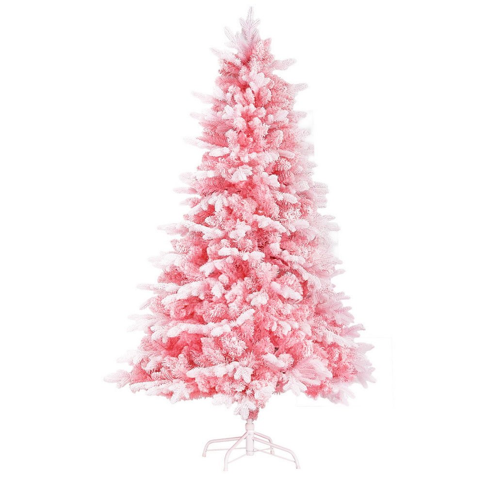 Christmas Tree 1.8m Pink Xmas Tree Snowy Party Decor 810 Tips - Occasions > Christmas > Christmas Trees - Bedzy Australia