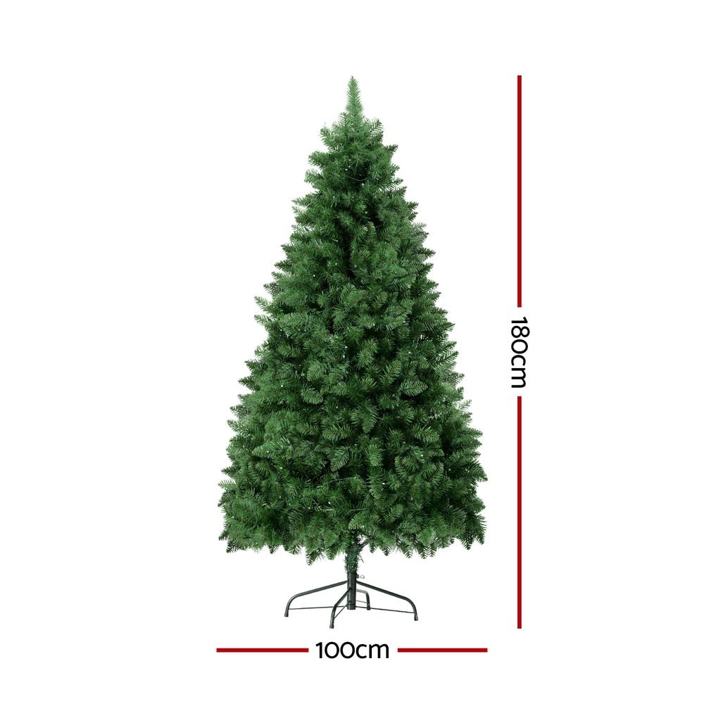 Christmas Tree 1.8m RGB Remote LED Tree Party Decoration 890 Tips - Occasions > Christmas > Christmas Trees - Bedzy Australia