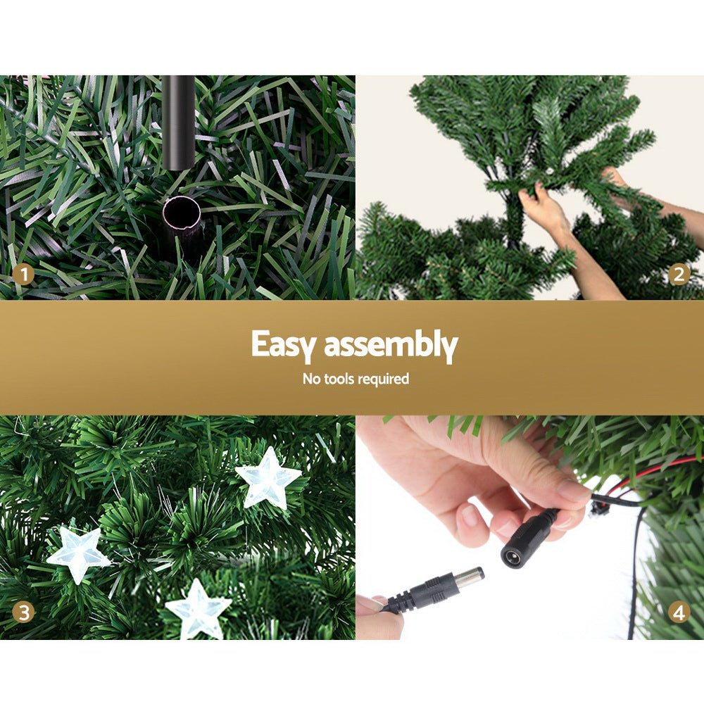 Christmas Tree 2.1M LED Xmas trees with Lights Multi Colour - Bedzy Australia