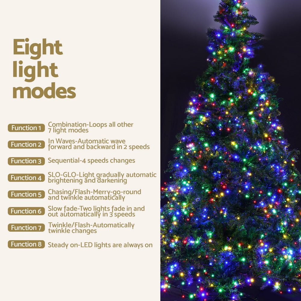 Christmas Tree 2.1m Xmas Tree Decoration 8 Light Mode Multi Colour - Occasions > Christmas > Christmas Trees - Bedzy Australia