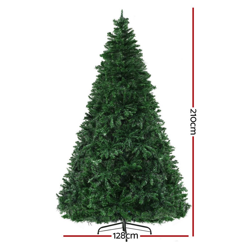 Christmas Tree 2.1m Xmas Tree Decoration 8 Light Mode Multi Colour - Occasions > Christmas > Christmas Trees - Bedzy Australia