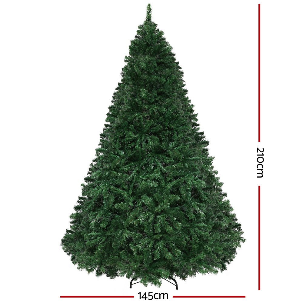 Christmas Tree 2.1M Xmas Tree with 2800 LED Lights Multi Colour - Bedzy Australia