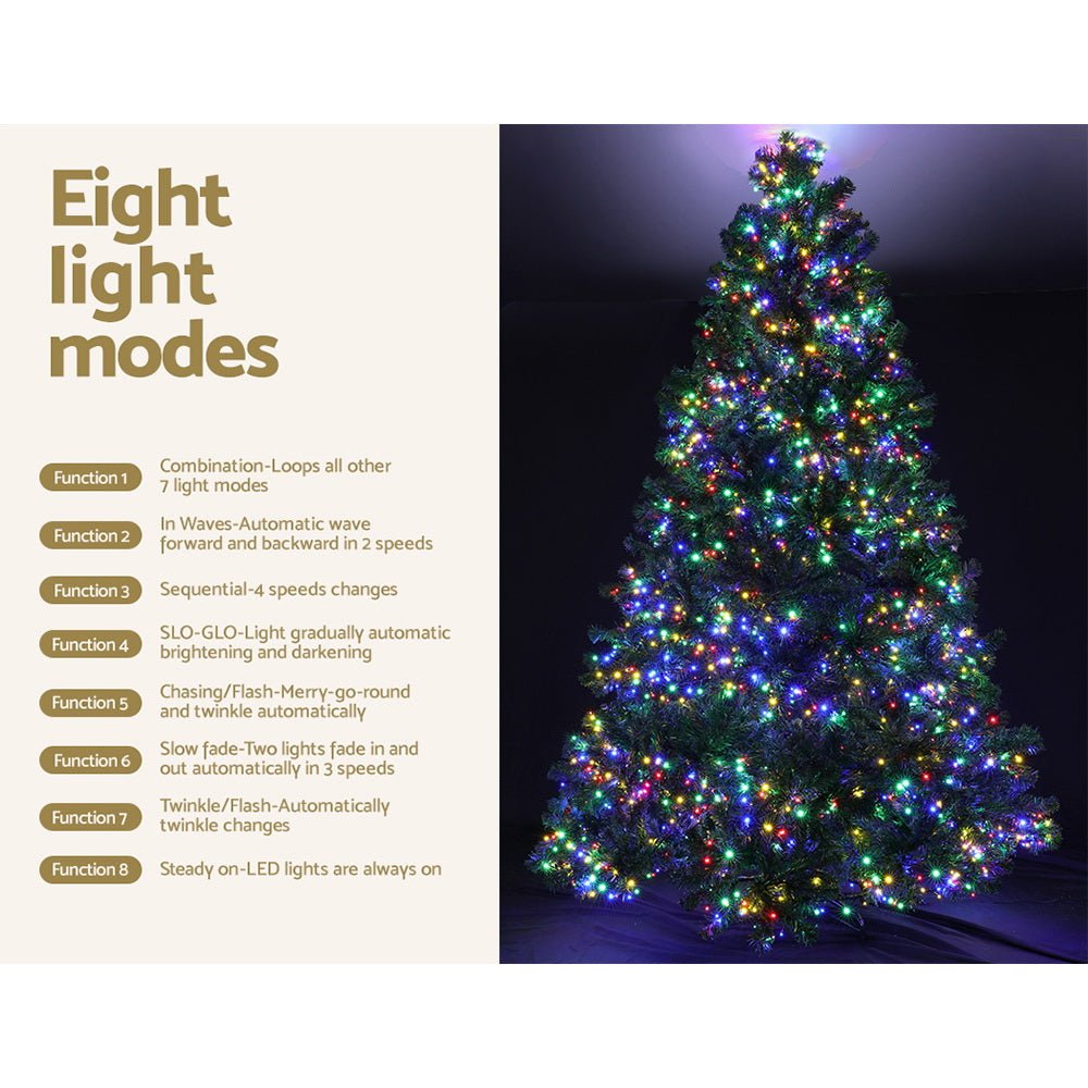 Christmas Tree 2.1M Xmas Tree with 2800 LED Lights Multi Colour - Bedzy Australia