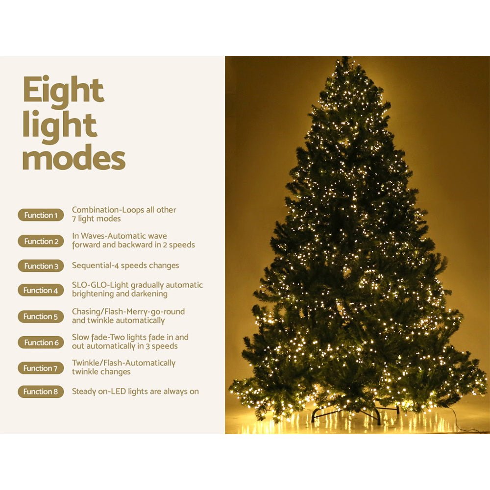 Christmas Tree 2.1M Xmas Tree with 3000 LED Lights Warm White - Bedzy Australia