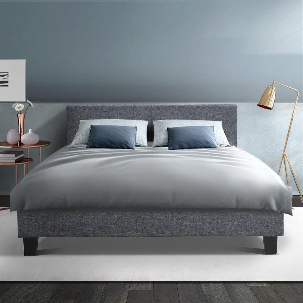 Coogee Double Bed Frame Grey - Bedzy Australia