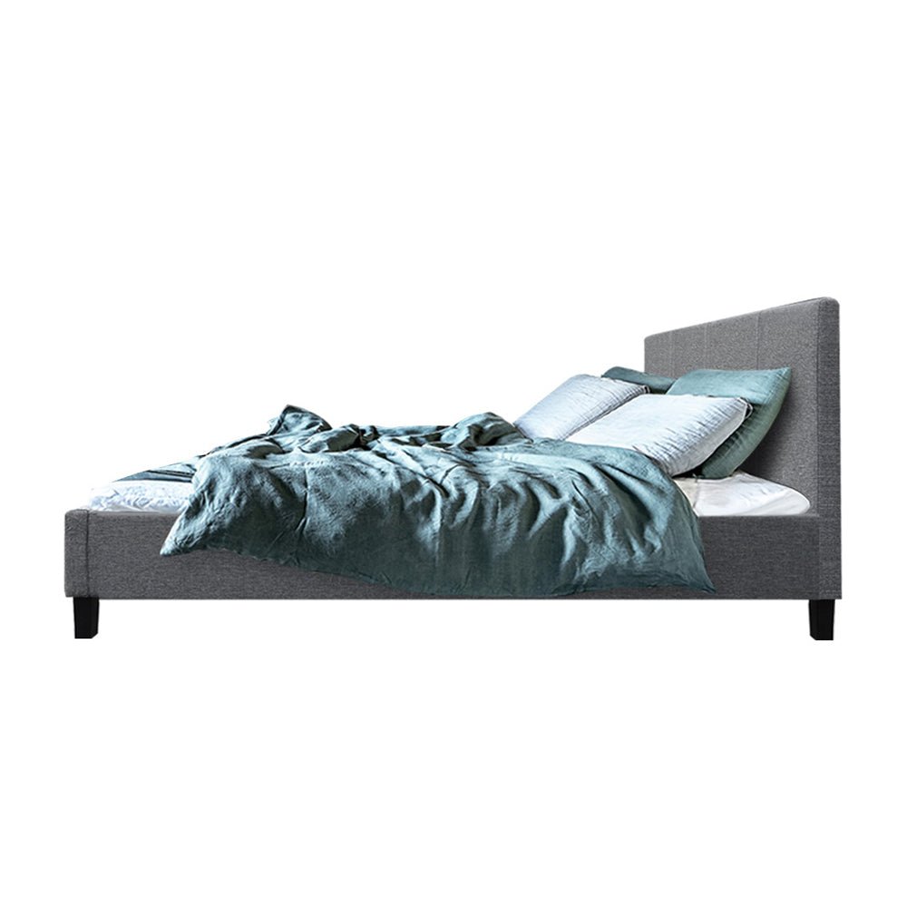 Coogee Queen Bed Frame Grey - Bedzy Australia