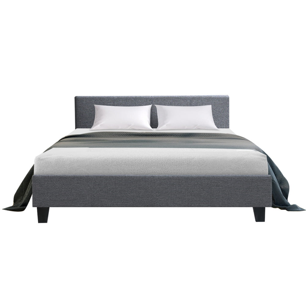 Coogee Queen Bed Frame Grey - Bedzy Australia