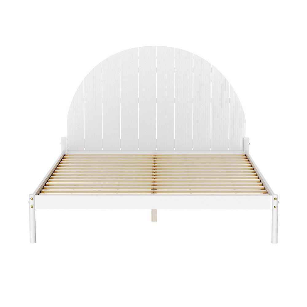 Daly Queen Wooden Bed Frame White - Furniture > Bedroom - Bedzy Australia