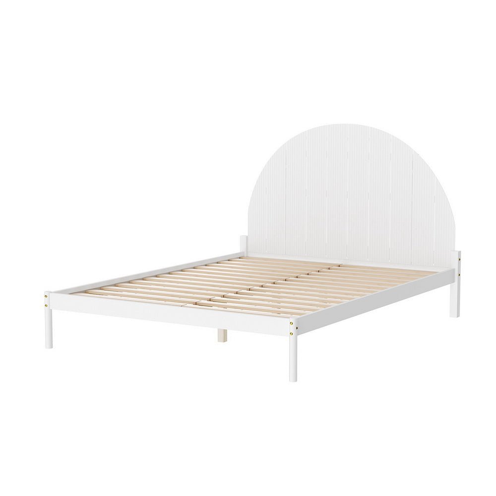 Daly Queen Wooden Bed Frame White - Furniture > Bedroom - Bedzy Australia