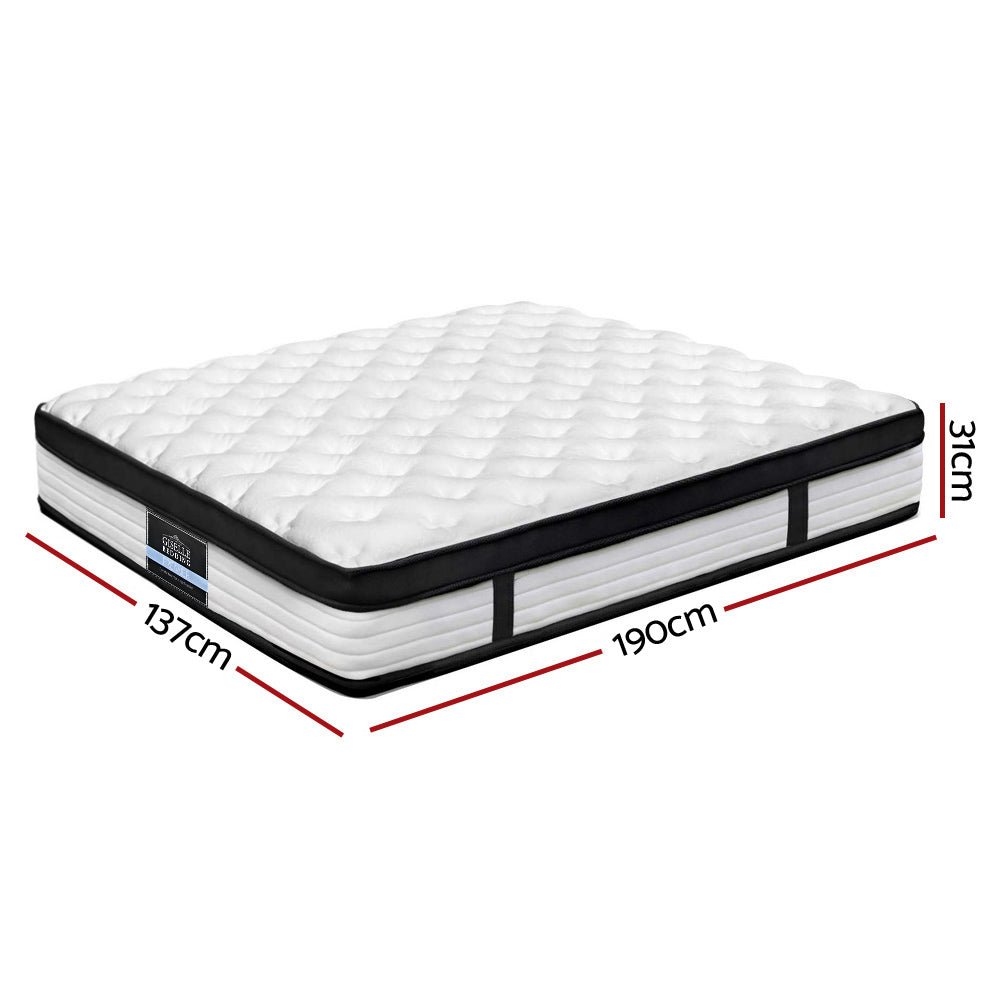 Devon Euro Top Pocket Spring Mattress 31cm Thick - Double - Bedzy Australia