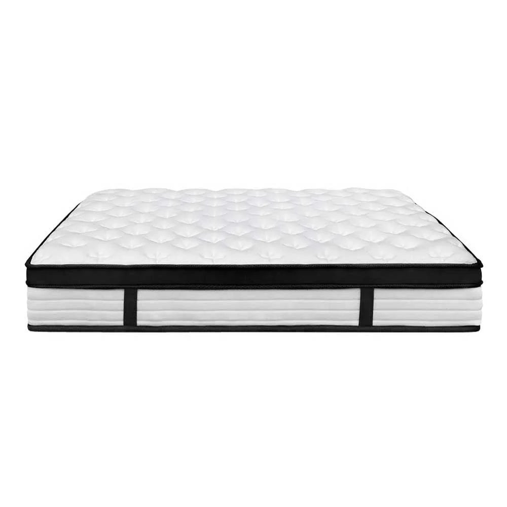 Double Package | Dunelight LED Bed Black & Devon Euro Top Mattress (Medium)