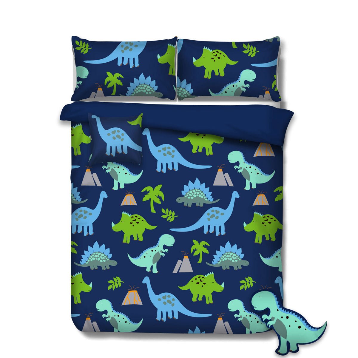 Dinosaur Kids Advventure 4 Pcs Comforter Set Single - Home & Garden > Bathroom Accessories - Bedzy Australia