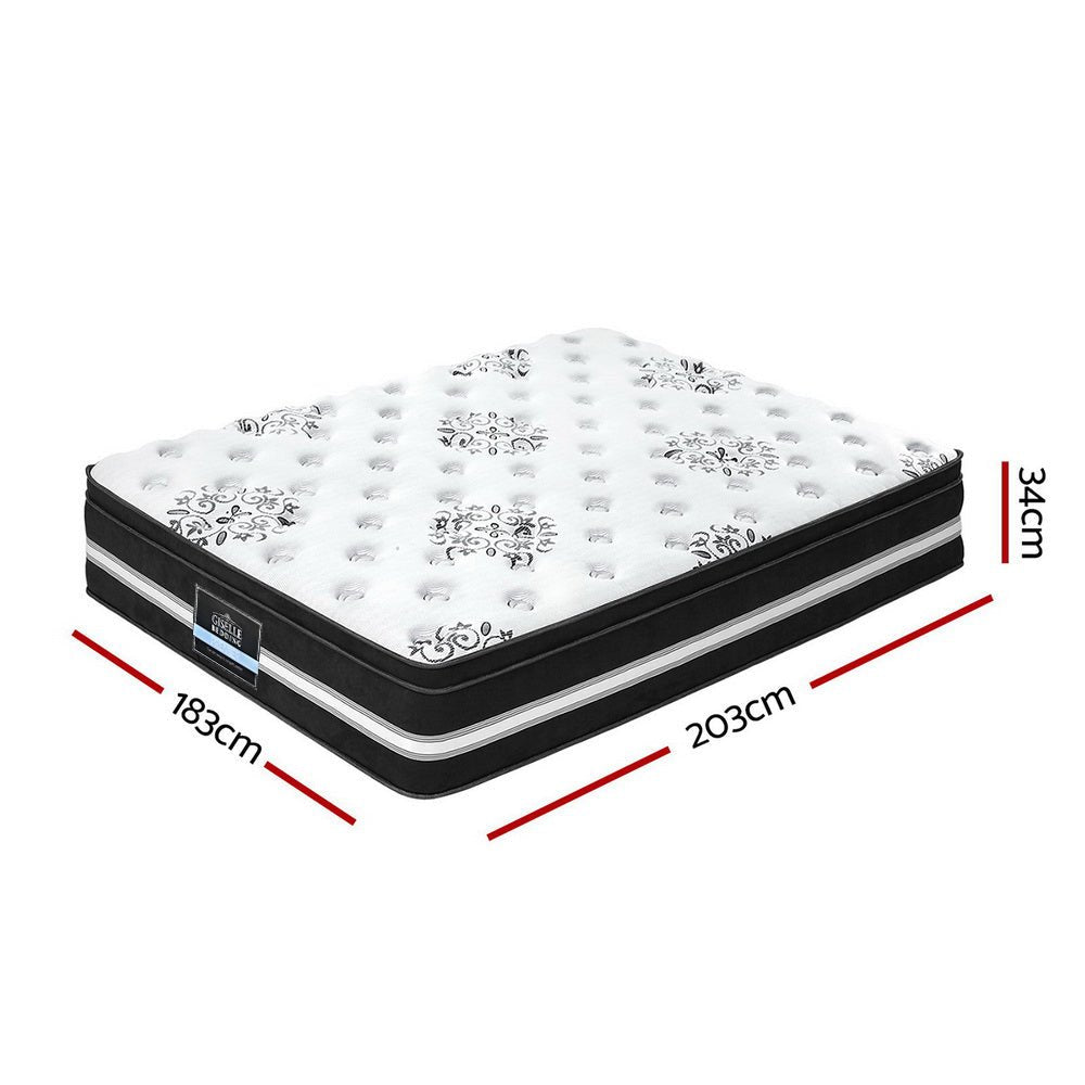 Donegal Euro Top Cool Gel Pocket Spring Mattress 34cm Thick - King - Bedzy Australia