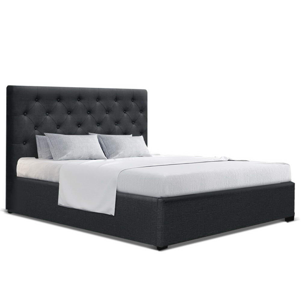 Dorilla Storage Double Bed Frame Charcoal - Bedzy Australia