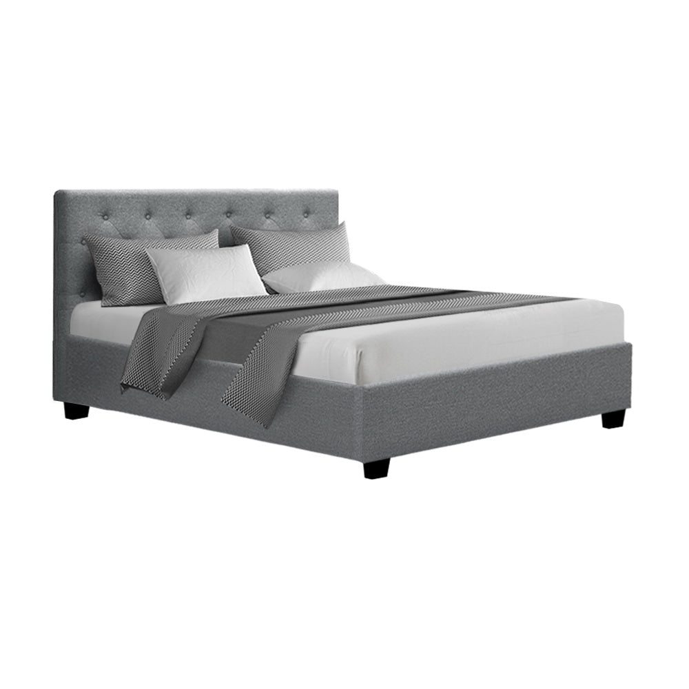 Dorilla Storage Double Bed Frame Grey - Bedzy Australia