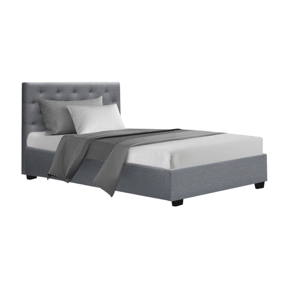 Dorilla Storage King Single Bed Frame Grey - Bedzy Australia