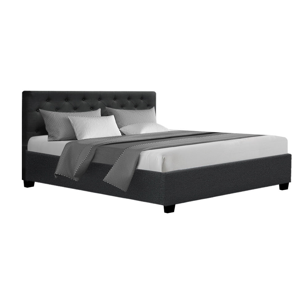 Dorilla Storage Queen Bed Frame Charcoal - Bedzy Australia