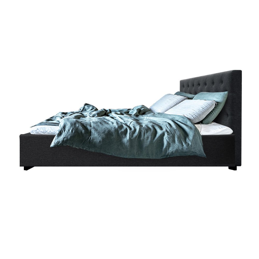 Dorilla Storage Queen Bed Frame Charcoal - Bedzy Australia