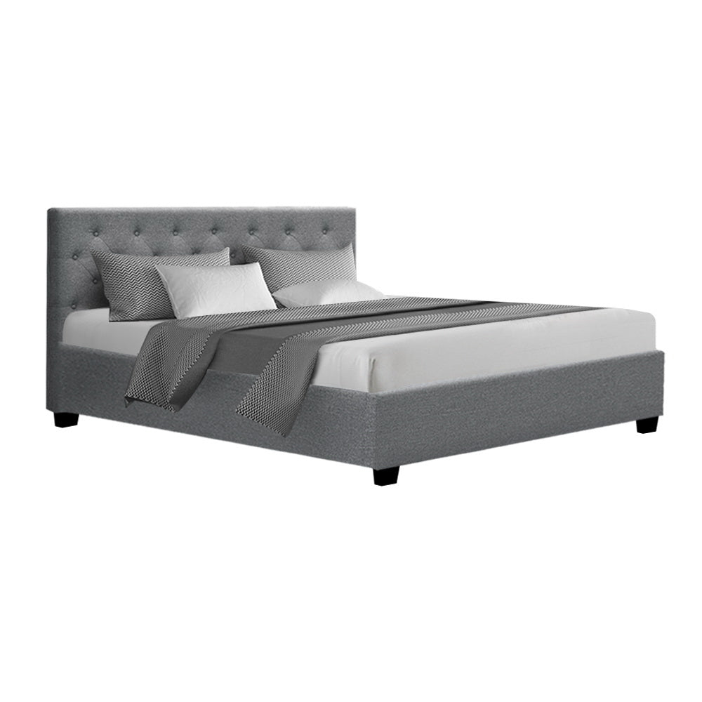 Dorilla Storage Queen Bed Frame Grey - Bedzy Australia