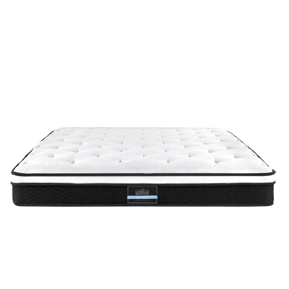 Double Package | Vise Solid Pinewood Bed Frame Walnut & Bonita Pillow Top Mattress (Medium Firm)