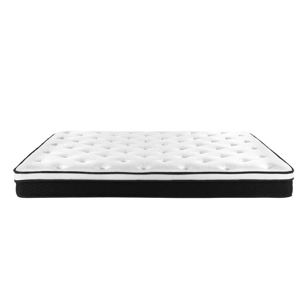 Double Package | Bruno Minimalist Solid Pinewood Bed Frame & Bonita Pillow Top Mattress (Medium Firm)