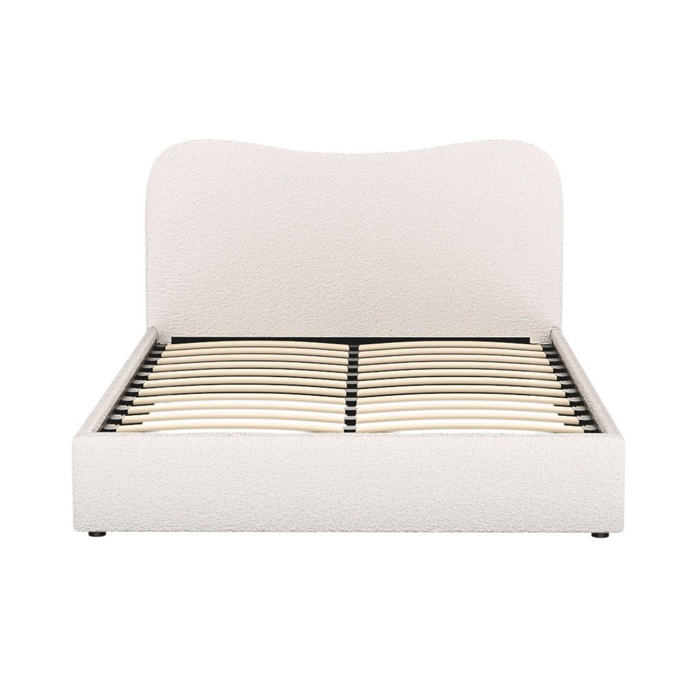 Double Package | Albany Boucle Bed Frame & Bonita Pillow Top Mattress (Medium Firm) - Baby & Kids > Kid's Furniture > Kid's Beds & Bed Frames - Bedzy Australia