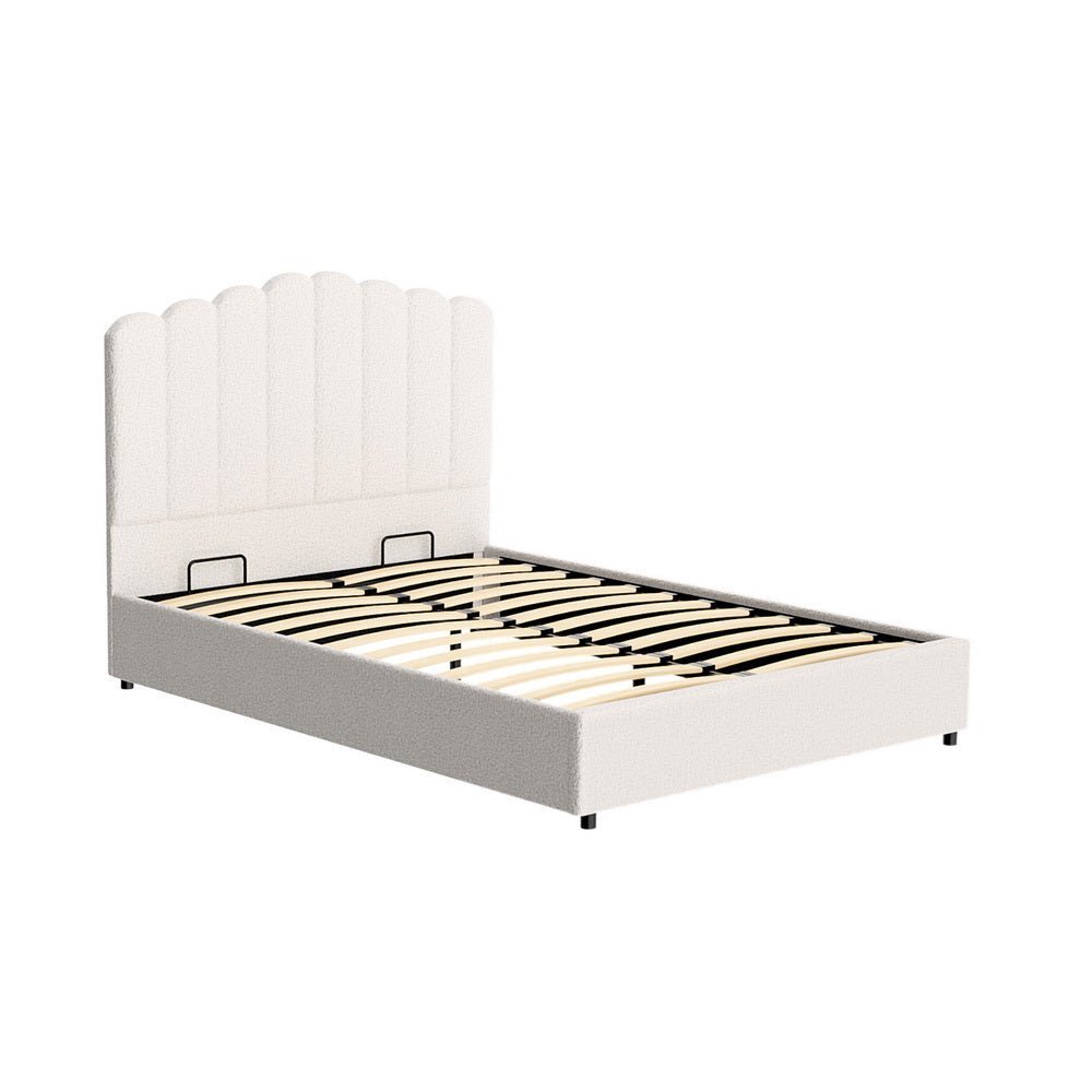 Double Package | Fion Boucle Storage Bed & Bonita Pillow Top Mattress (Medium Firm) - Baby & Kids > Kid's Furniture > Kid's Beds & Bed Frames - Bedzy Australia