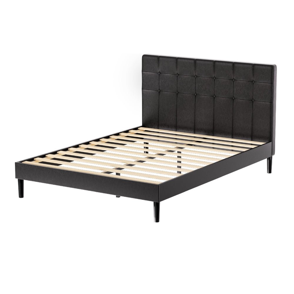 Double Package | Manly LED Bed Frame Black & Bonita Pillow Top Mattress (Medium Firm) - Baby & Kids > Kid's Furniture > Kid's Beds & Bed Frames - Bedzy Australia