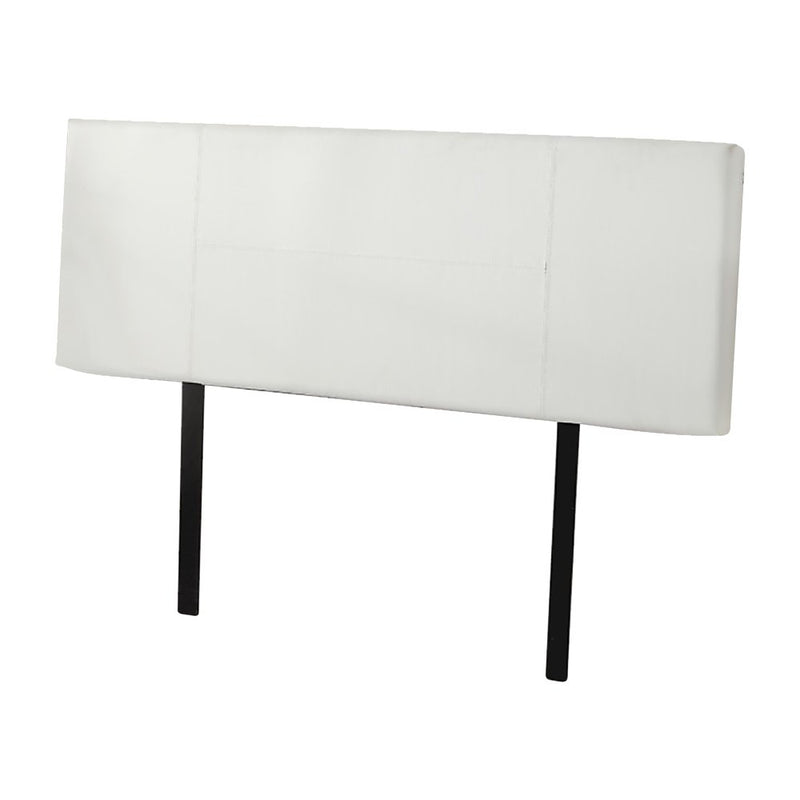 Double Size | PU Leather Bed Headboard Bedhead (White) - Bedzy Australia