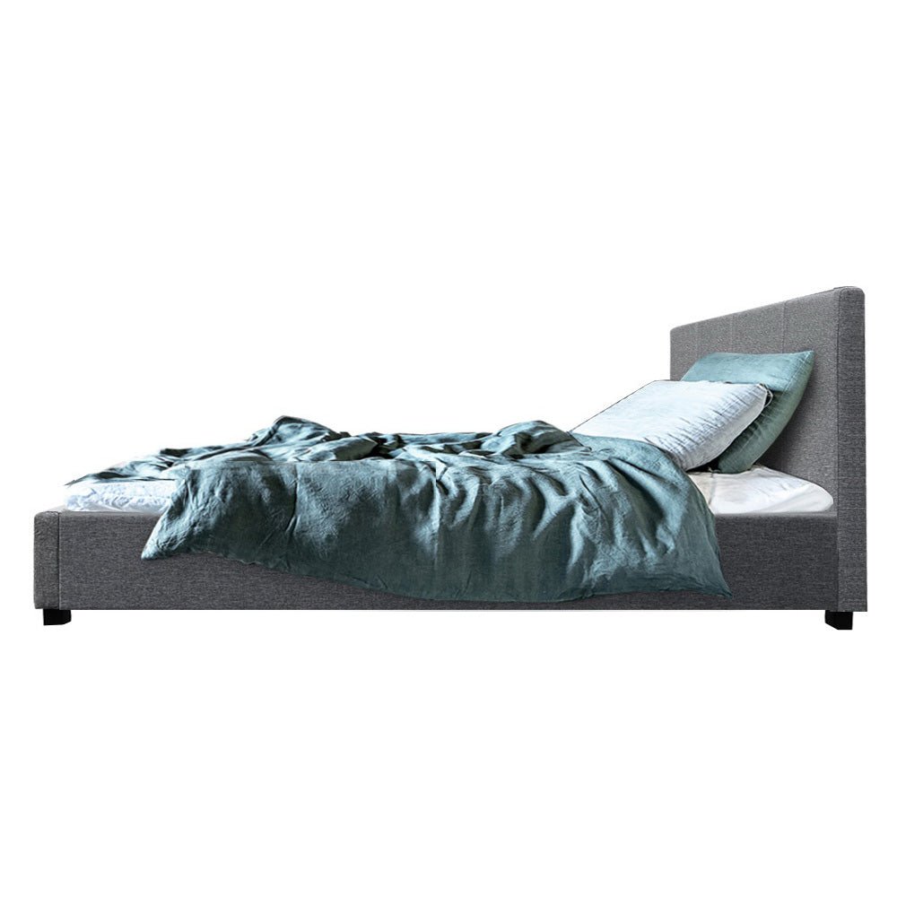 Elwood Storage King Single Bed Frame Grey - Bedzy Australia