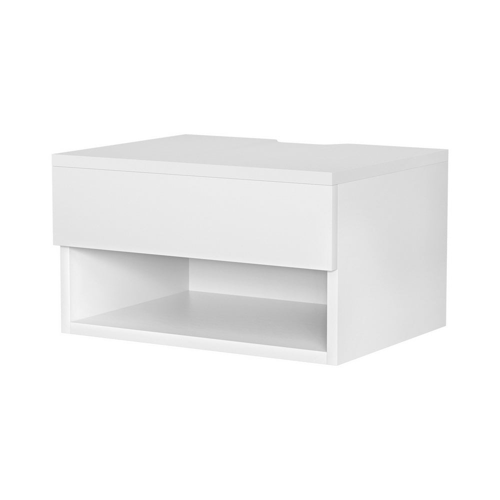 Floating Bedside Table Nightstand Drawer White - Furniture > Bedroom > Bedside Tables - Bedzy Australia