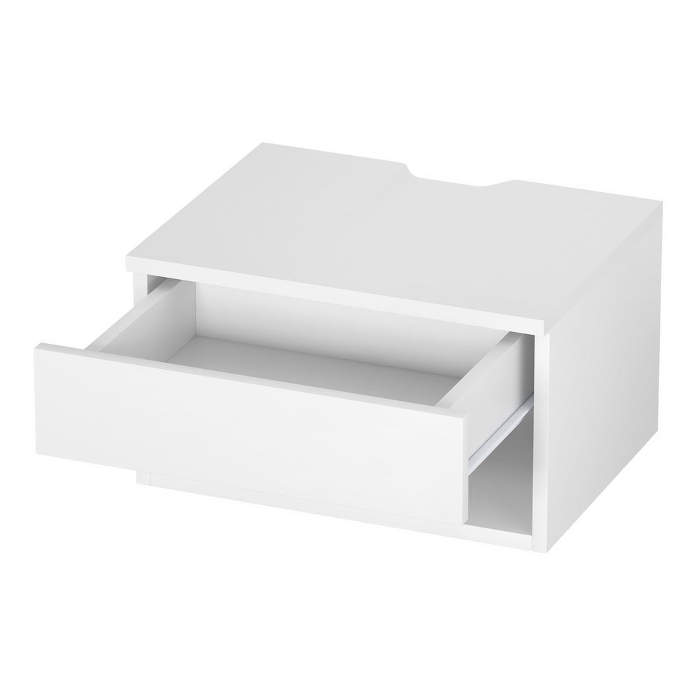 Floating Bedside Table Nightstand Drawer White - Furniture > Bedroom > Bedside Tables - Bedzy Australia